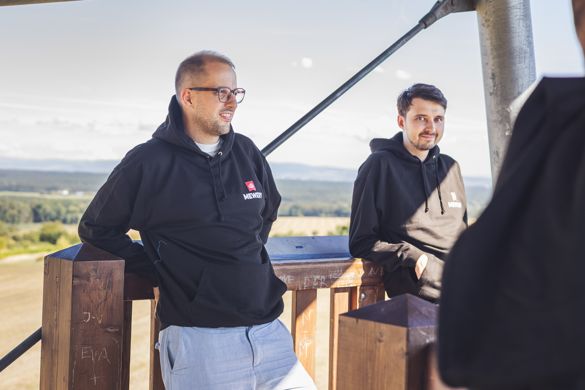 Mewery team spending time together outdoors